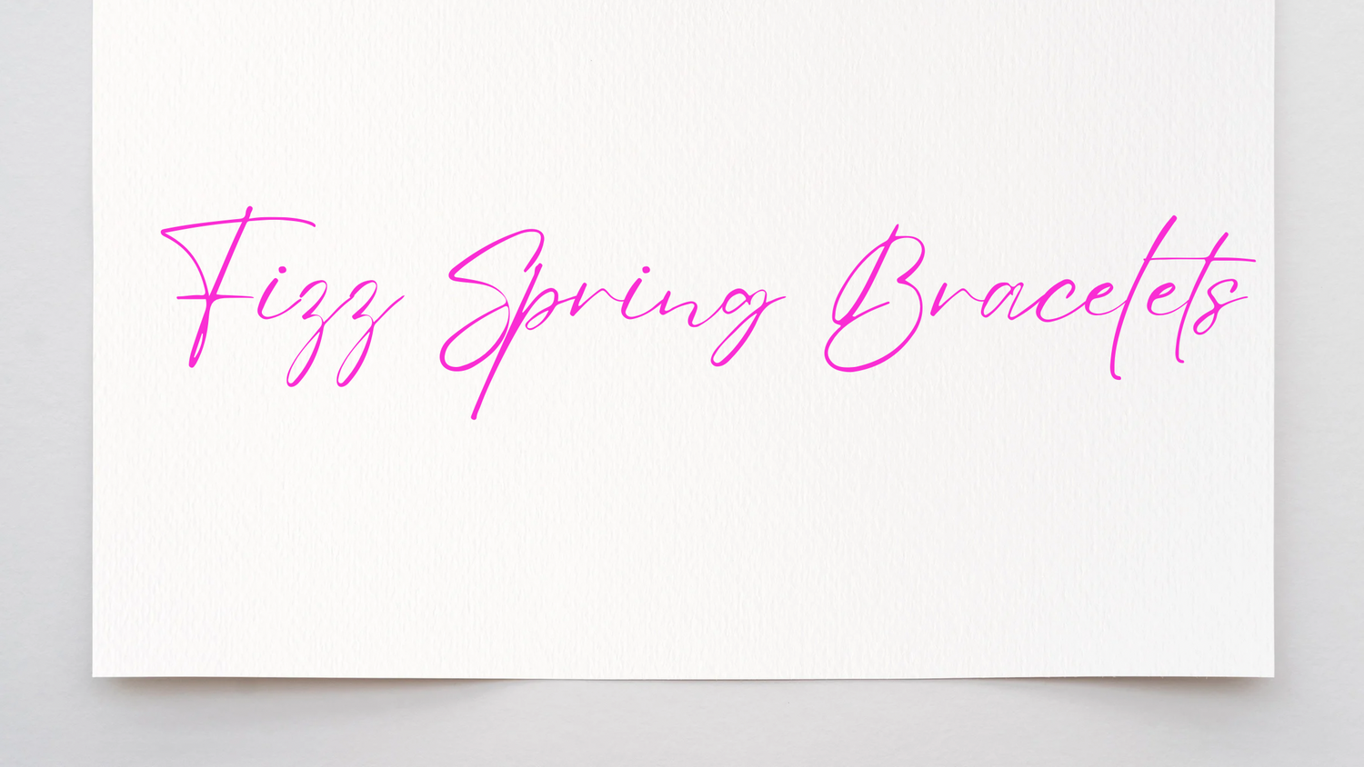 Signature Fizz Spring Bracelets