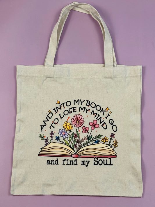 “And Into My Book I Go” Library Book Bag