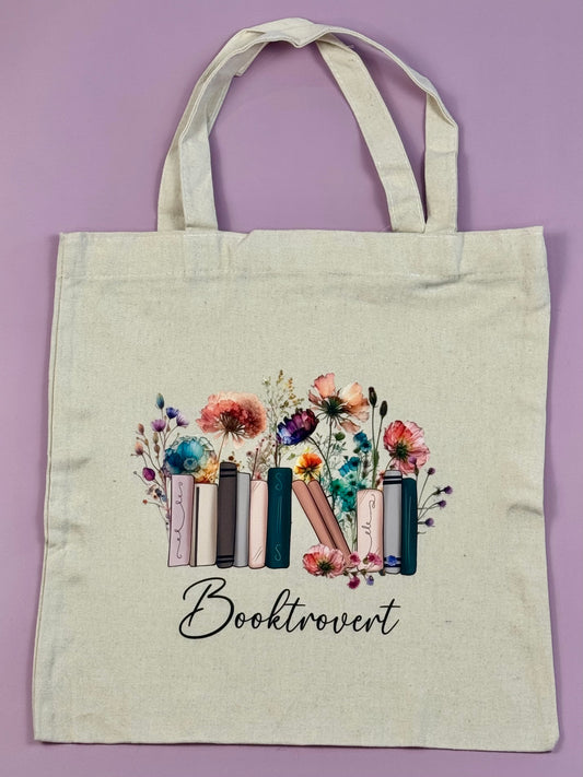 “Booktrovert” Library Book Bag