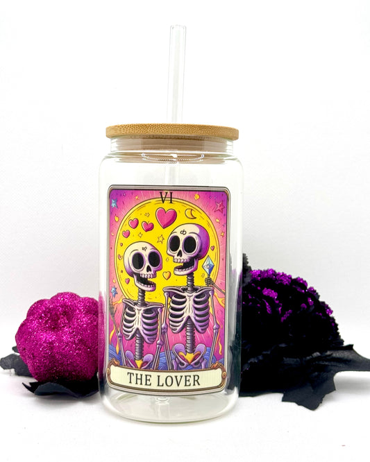 “The Lover” Skellie Glass Can