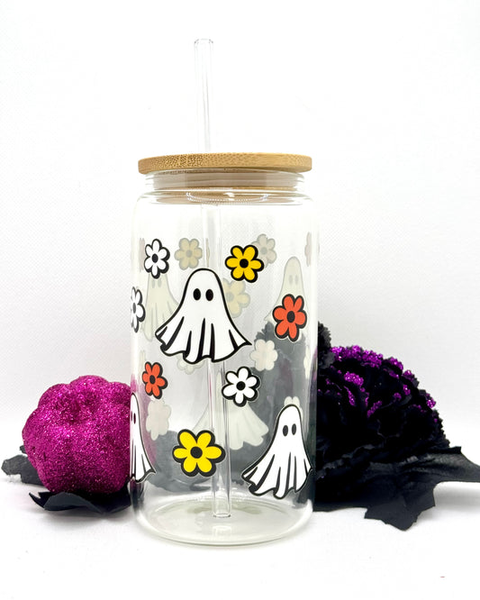 “Sweetly Spooky” Glass Can